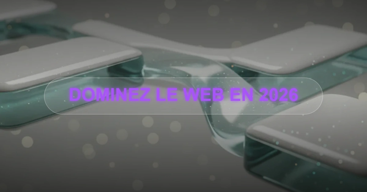 Concept abstrait architecture web fluide pour WordPress 2026 Full Site Editing et performance native